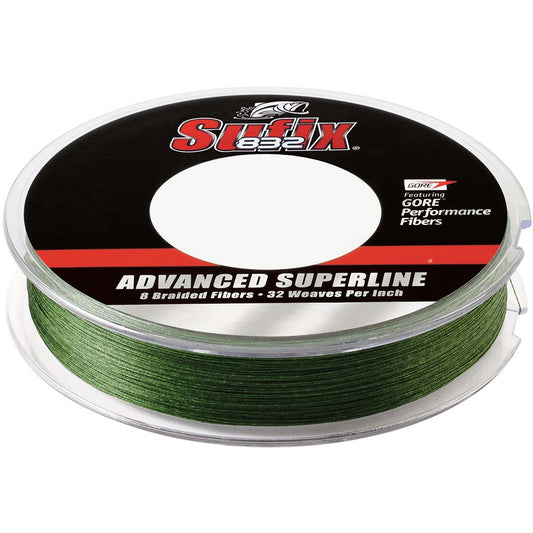 Sufix 832 Advanced Superline Braid  15lb  LowVis Green  300 yds 660115G