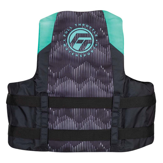 Full Throttle Adult Nylon Life Jacket  LXL  AquaBlack 11220050505022