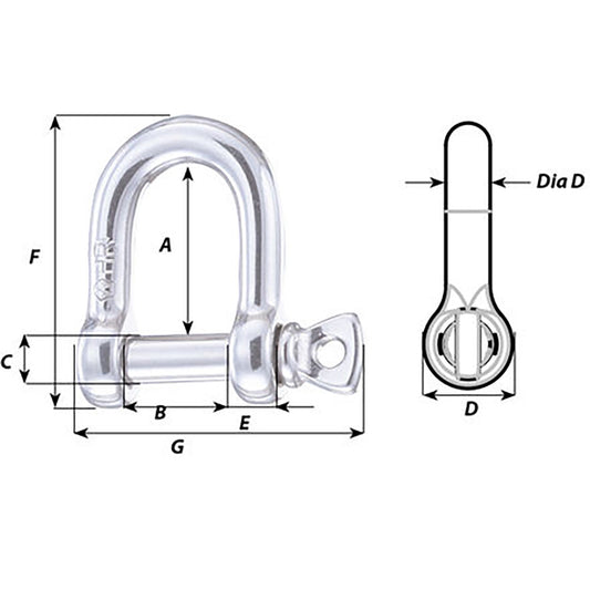 Wichard HR D Shackle  Diameter 1564 11203
