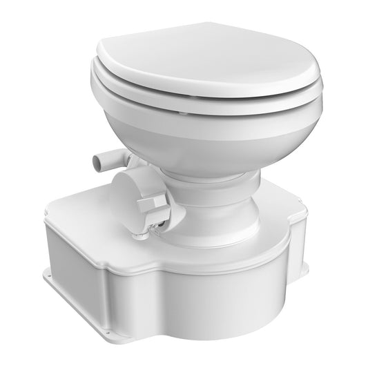Dometic White M65 Marine Gravity Toilet  Elongated Seat Size wFoot Pedal 312500001